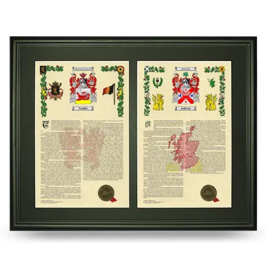 Double Armorial History Framed-Black