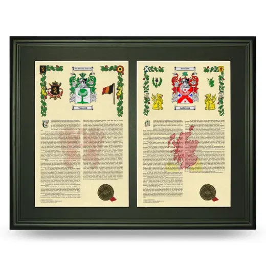 Double Armorial History Framed-Black