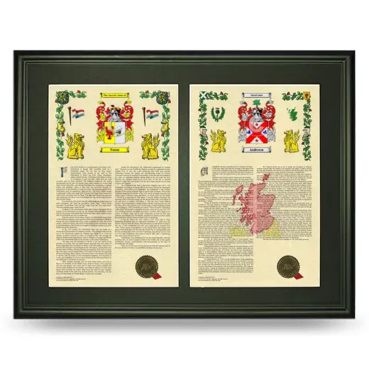Double Armorial History Framed-Black