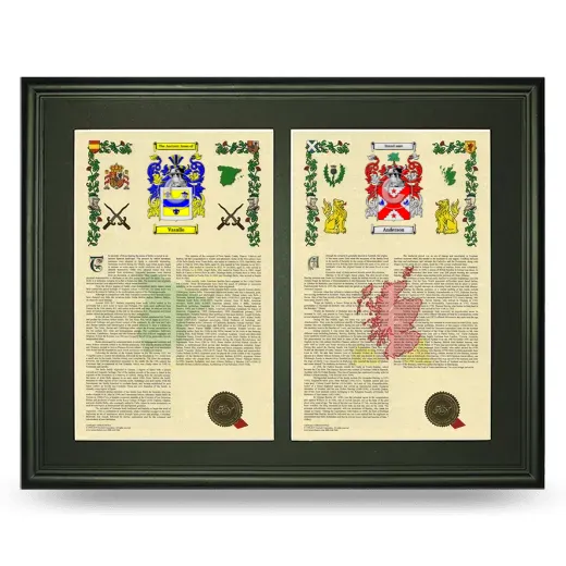 Double Armorial History Framed-Black