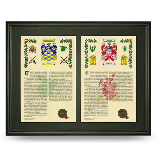Double Armorial History Framed-Black