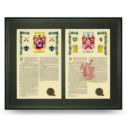 Double Armorial History Framed-Black