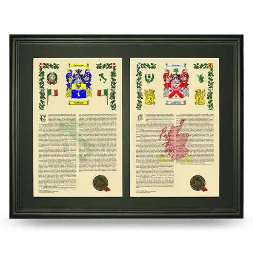 Double Armorial History Framed-Black