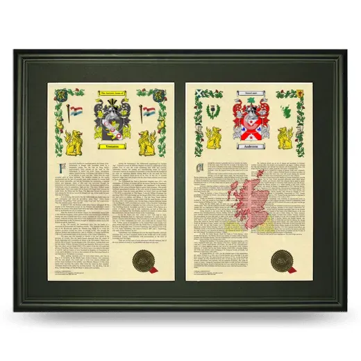 Double Armorial History Framed-Black