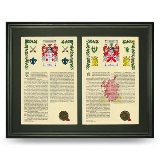 Double Armorial History Framed-Black