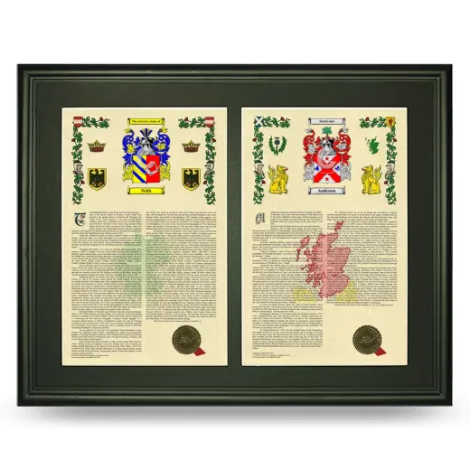 Double Armorial History Framed-Black