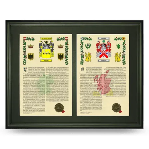 Double Armorial History Framed-Black