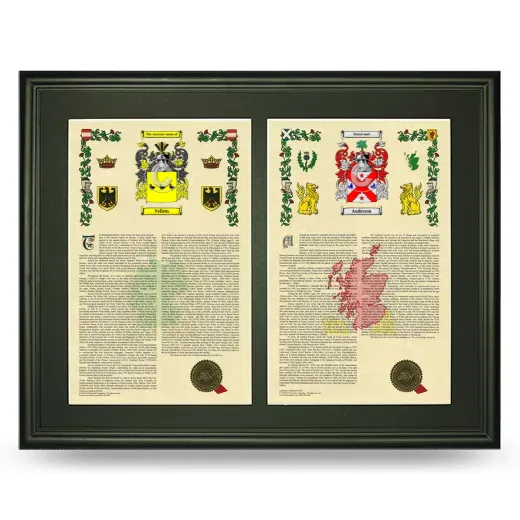 Double Armorial History Framed-Black