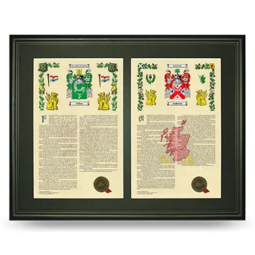 Double Armorial History Framed-Black