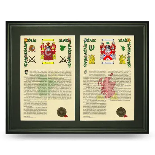Double Armorial History Framed-Black