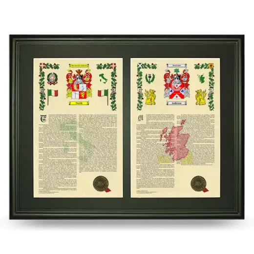Double Armorial History Framed-Black