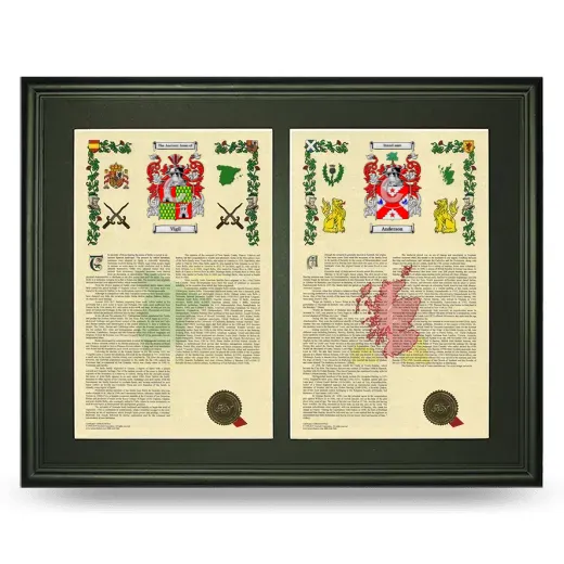 Double Armorial History Framed-Black