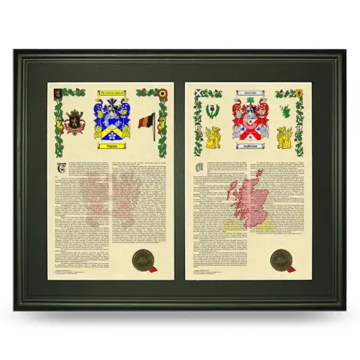 Double Armorial History Framed-Black