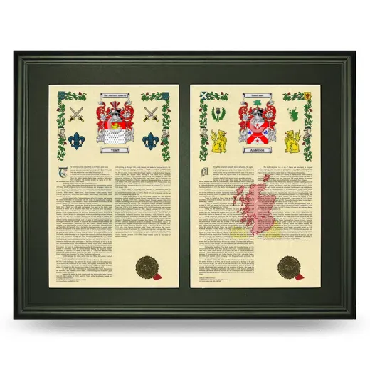 Double Armorial History Framed-Black