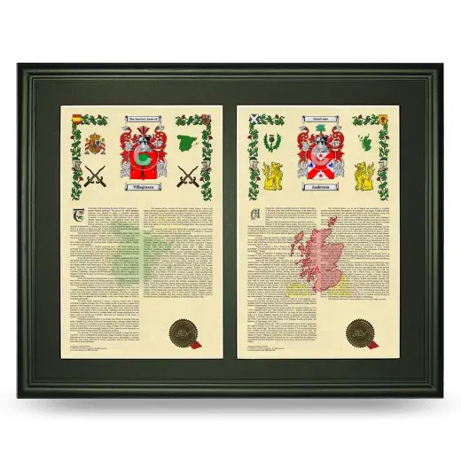 Double Armorial History Framed-Black