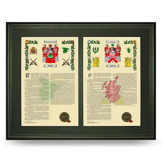Double Armorial History Framed-Black