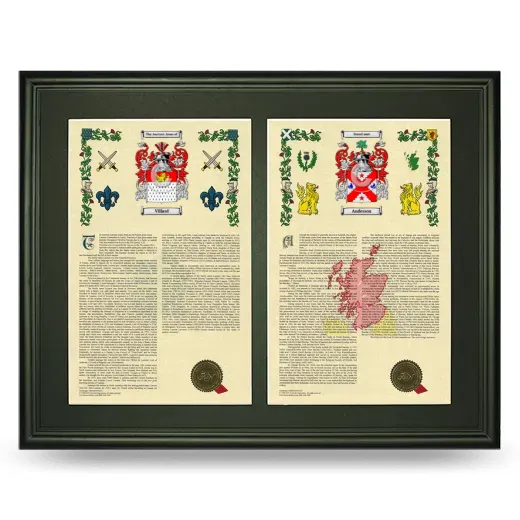 Double Armorial History Framed-Black