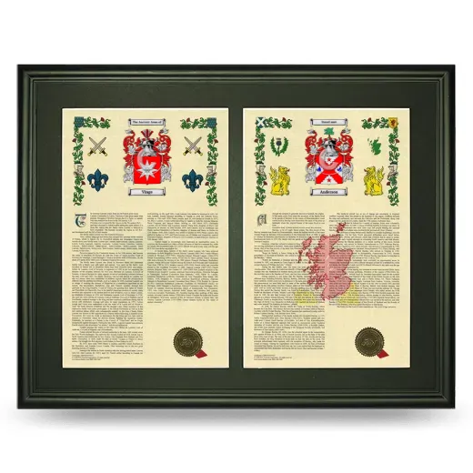 Double Armorial History Framed-Black