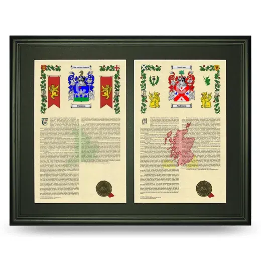 Double Armorial History Framed-Black