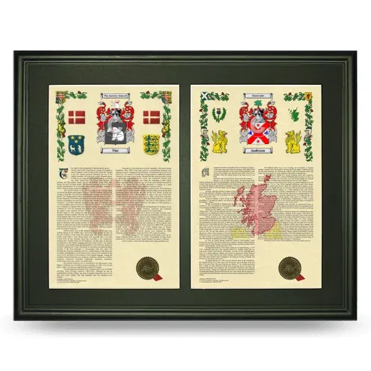 Double Armorial History Framed-Black