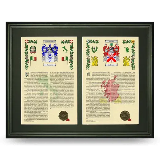 Double Armorial History Framed-Black