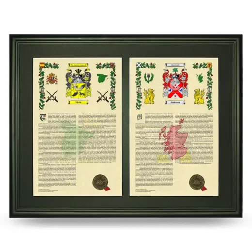 Double Armorial History Framed-Black