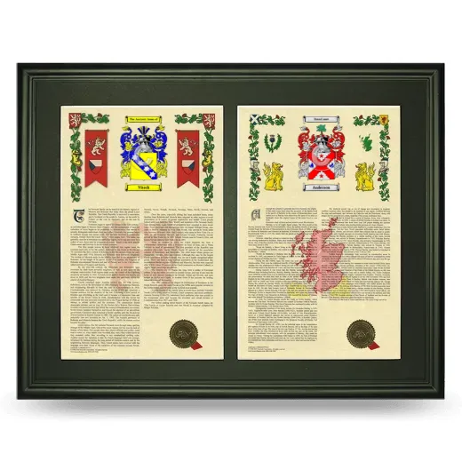 Double Armorial History Framed-Black