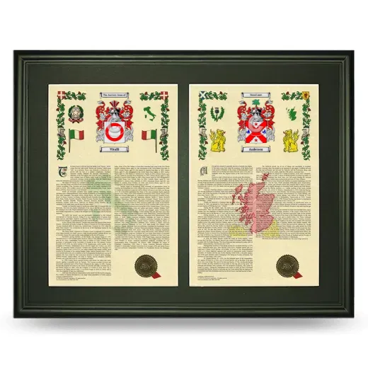 Double Armorial History Framed-Black