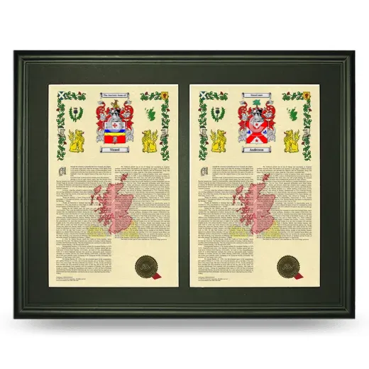 Double Armorial History Framed-Black