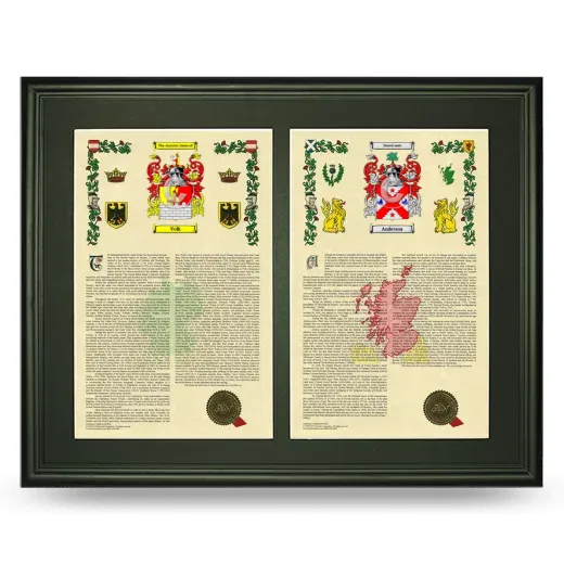 Double Armorial History Framed-Black