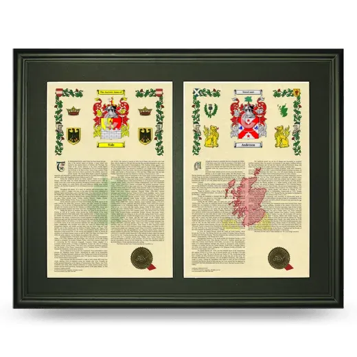Double Armorial History Framed-Black
