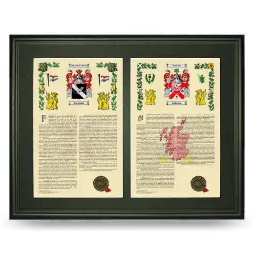 Double Armorial History Framed-Black
