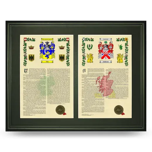 Double Armorial History Framed-Black