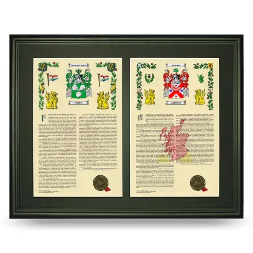 Double Armorial History Framed-Black
