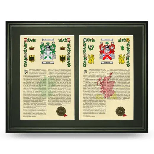 Double Armorial History Framed-Black