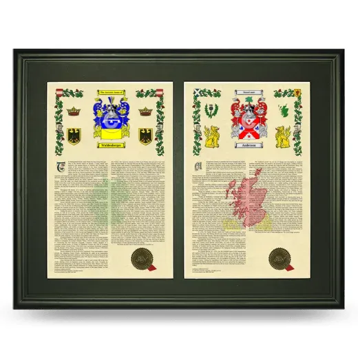 Double Armorial History Framed-Black