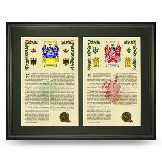 Double Armorial History Framed-Black