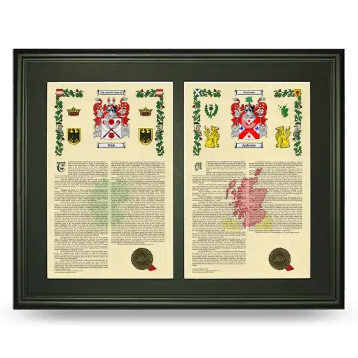 Double Armorial History Framed-Black