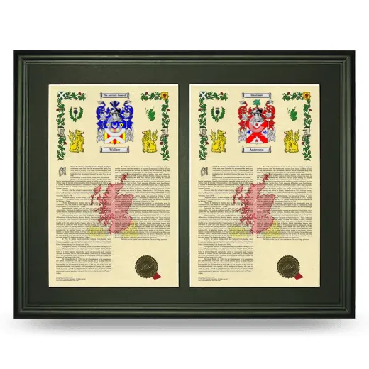 Double Armorial History Framed-Black