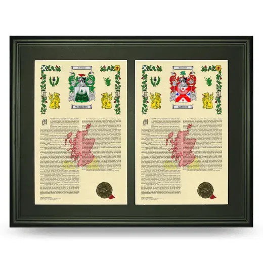 Double Armorial History Framed-Black