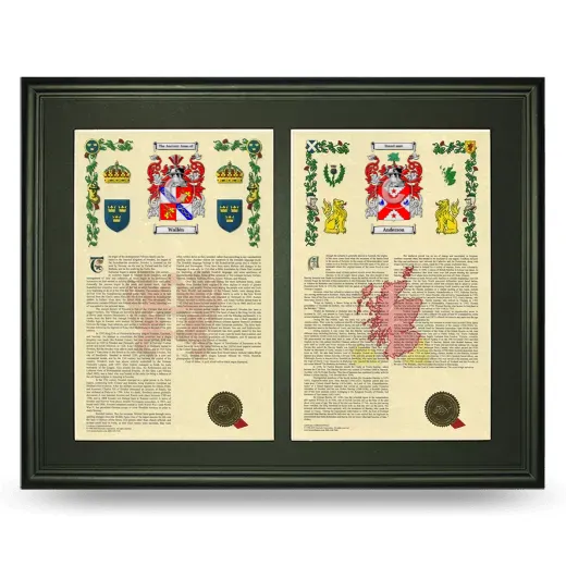 Double Armorial History Framed-Black