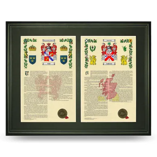 Double Armorial History Framed-Black
