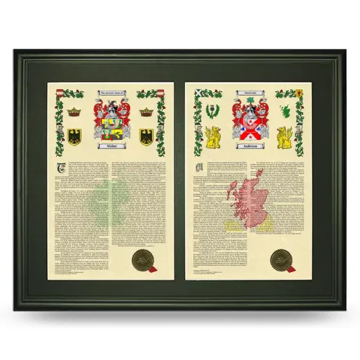 Double Armorial History Framed-Black