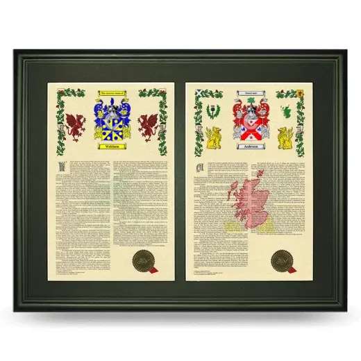 Double Armorial History Framed-Black