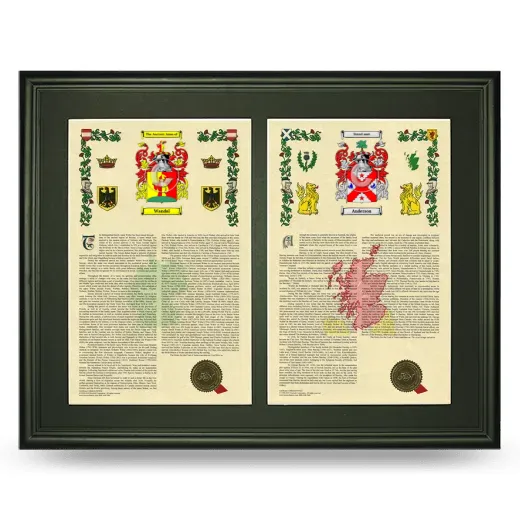 Double Armorial History Framed-Black