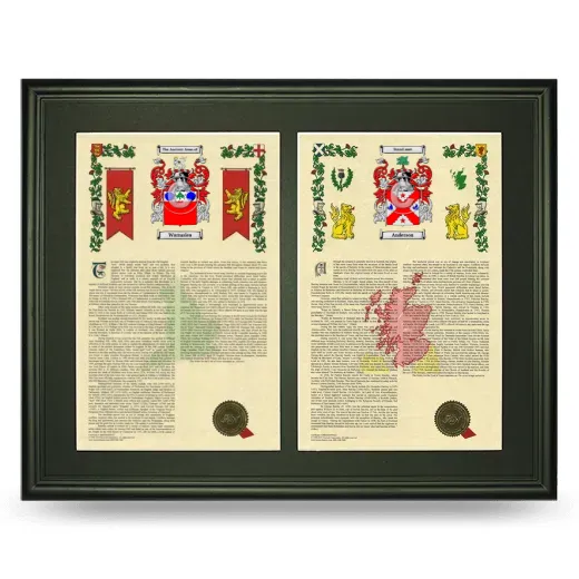 Double Armorial History Framed-Black