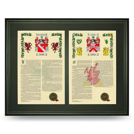 Double Armorial History Framed-Black