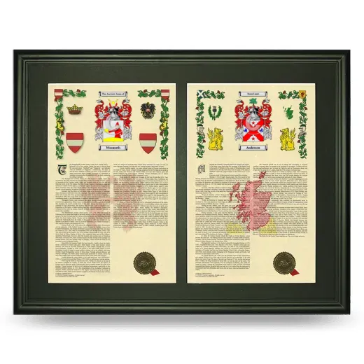 Double Armorial History Framed-Black