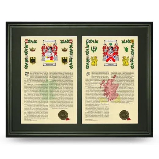 Double Armorial History Framed-Black
