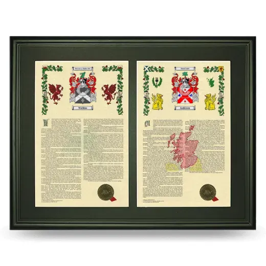 Double Armorial History Framed-Black